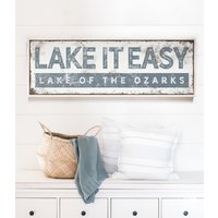 Lake It Easy Schild See Der Ozarks Wandbild Am Hafen Haus Dekoration Geschenk von JadeForestDecor