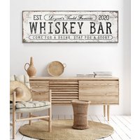 Personalisiertes Whiskey Bar Schild Individueller Barwagen Zubehör Für Die Hausbar Großes Vintage Bar Antikes Weißes Küche Am Bauernhof {Svw} von JadeForestDecor