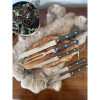 Brot Messer Rostfrei Brotmesser Fleisch Gabel Steakmesser Grau Verbundgriff Brot Messer Rostfrei Brotmesser Fleisch Gabel Steakmesser Grau Verbundgriff von JadeandLoren