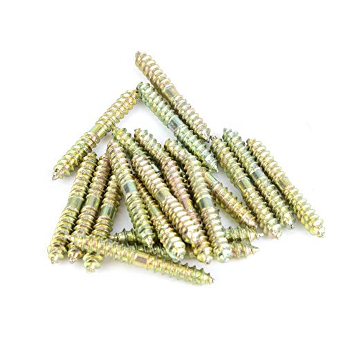 20 Stücke Doppelendschrauben 5 * 40mm Holzschrauben Holz Möbelverbinder Doppelendschraube, Gewindebolzen für Möbelbefestigungsdübel 20 Stücke Doppelendschrauben 5 * 40mm Holzschrauben Holz Möbelverbinder Doppelendschraube, Gewindebolzen für Möbelbefestigungsdübel von Jadeshay