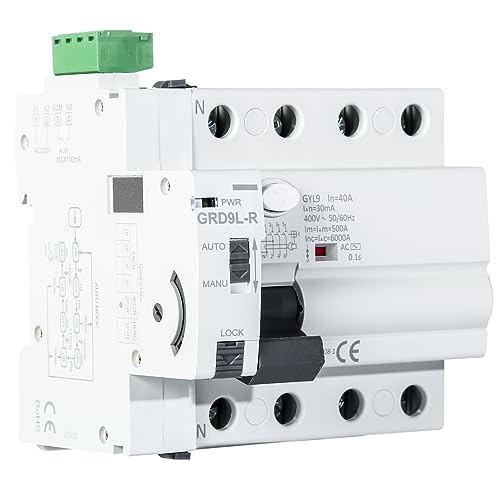 Jadeshay Fi Schutzschalter mit Automatische Wiedereinschaltung, Automatische Wiedereinschaltvorrichtung Leistungsschalter GRD9L-R RCCB Intelligenter Leistungsschalter Fi Schutzschalter 40A 30mA 4P Jadeshay Fi Schutzschalter mit Automatische Wiedereinschaltung, Automatische Wiedereinschaltvorrichtung Leistungsschalter GRD9L-R RCCB Intelligenter Leistungsschalter Fi Schutzschalter 40A 30mA 4P von Jadeshay