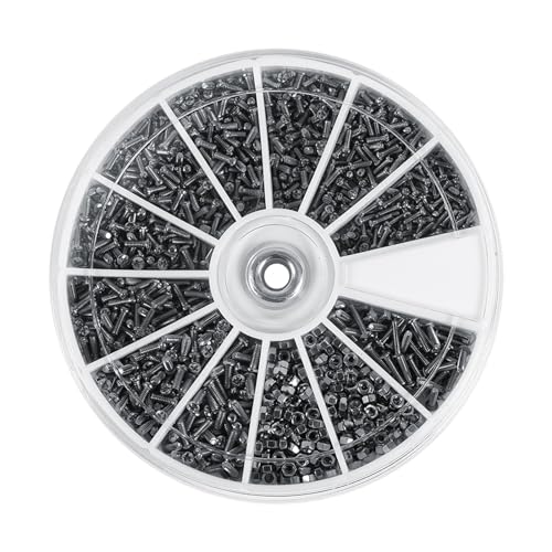 Jadeshay Brillenschrauben, 600 Stück Kleine Schrauben Set, Mini Schrauben Set M1 M1.2 M1.4 M1.6 M1 M1.2 M1.4 M1.6 Schrauben mit Muttern für Brillen, Uhren, Sonnenbrillen Jadeshay Brillenschrauben, 600 Stück Kleine Schrauben Set, Mini Schrauben Set M1 M1.2 M1.4 M1.6 M1 M1.2 M1.4 M1.6 Schrauben mit Muttern für Brillen, Uhren, Sonnenbrillen von Jadeshay