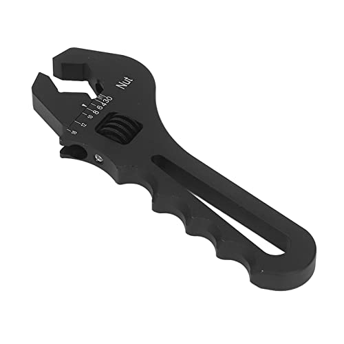 Fitting Wrench AN3-AN16 Einstellbarer leichter Aluminium-Schraubenschlüssel für Schlauchadapterenden(Schwarz) von Jadeshay