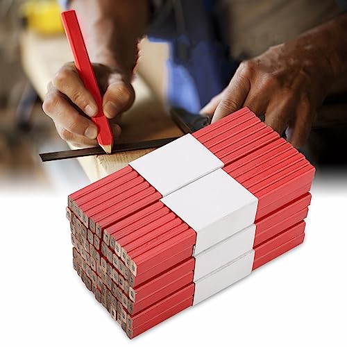 Jadeshay 72Pcs Bau Bleistift - hart Tischler Holzbearbeitung Kennzeichnung Werkzeug, rot von Jadeshay