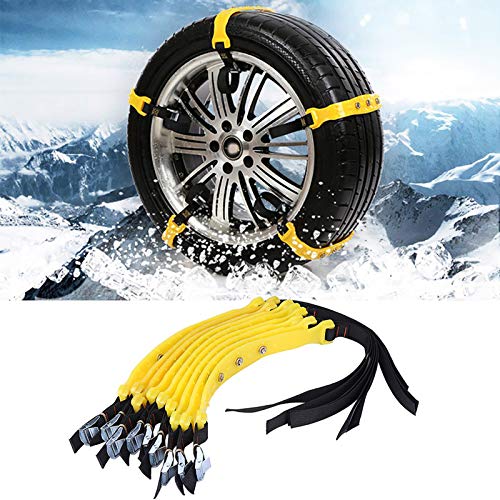 Jadeshay Auto Schneeketten 185‑225 mm 10 Stück Schneeketten Schnellmontage Schneeketten aus Metall für Auto-LKW-SUV Jadeshay Auto Schneeketten 185‑225 mm 10 Stück Schneeketten Schnellmontage Schneeketten aus Metall für Auto-LKW-SUV von Jadeshay
