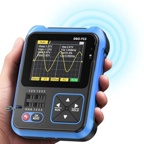 Jadeshay Digitales Oscilloscope, DSO-TC3 3 In 1 Oszilloskop 2 Kanal Handheld Oszilloskop Multimeter Transistor Tester mit 2,4'' Farbbildschirm, 500 kHz Bandbreite Jadeshay Digitales Oscilloscope, DSO-TC3 3 In 1 Oszilloskop 2 Kanal Handheld Oszilloskop Multimeter Transistor Tester mit 2,4'' Farbbildschirm, 500 kHz Bandbreite von Jadeshay