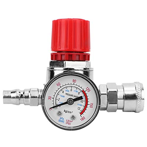 Jadeshay Druckregler, Druckregler-Steuerventil Manometer mit Stecker/Buchse for Luftkompressor von Jadeshay