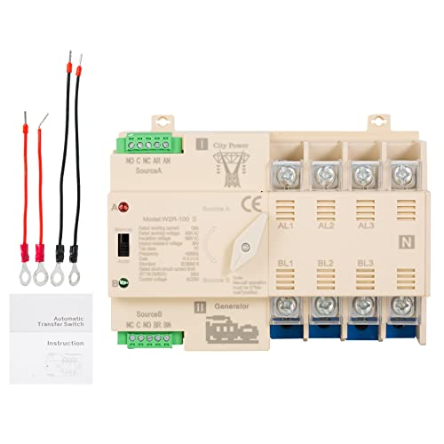 Jadeshay Dual Power Automatic Transfer Switch DIN-Schienen-Notfall-Transferschalter 50/60Hz(4P 100A 400V) von Jadeshay