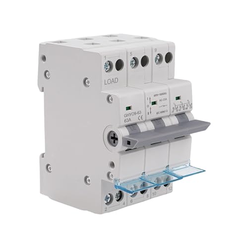Jadeshay Dual Power Transferschalter, GYHO9-63 Manueller Transferschalter Lasttrennschalter 63A Umschalter 3 Polig 400VAC Elektrischer Wahlschalter von Jadeshay