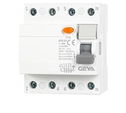 Jadeshay Fi Schutzschalter 30mA 40A Fehlerstromschutzschalter RCCB Typ A Leitungsschutzschalter Mit Fehlerstromschutz GYL10-2P-40A-0.03A Sicherungsautomat Schalter Fi Schalter 2 Polig(4P-40A-0.03A) von Jadeshay