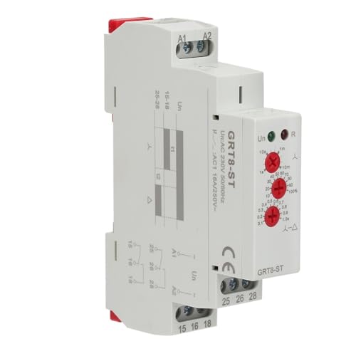 Jadeshay GRT8-ST Delay Zeitrelais, GRT8-ST Verzögerungszeitrelais Motorstarter Stern Dreieck Zeitverzögerung Mini Einzelfunktions-Zeitrelais AC/DC 12–240 V von Jadeshay