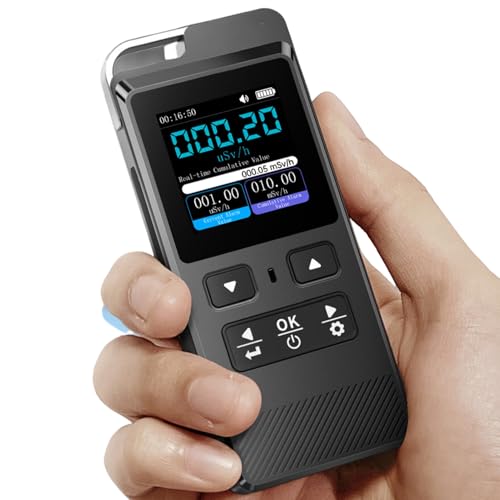 Jadeshay Geigerzähler, Nuklearstrahlungsdetektor Strahlungsdosimeter mit LCD-Display, tragbarer β γ-Röntgendosimeter-Monitor, unterstützt 8 Sprachen von Jadeshay