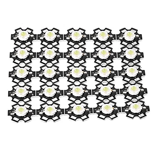 Jadeshay LED-Perle 25PCS 3W 3.2-3.4V Hochhelle integrierte Chip-Lichtquelle Scheinwerferbirne(10000-15000K) von Jadeshay