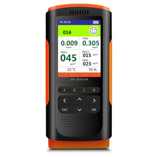 Jadeshay Luftqualität Messgerät Melder, LCD-Farbbildschirm Formaldehyd Messgerät Innenraum-Luftqualitätsmessgeräte HCHO TVOC PM2.5/PM10 Tester für Büros, Unternehmen Jadeshay Luftqualität Messgerät Melder, LCD-Farbbildschirm Formaldehyd Messgerät Innenraum-Luftqualitätsmessgeräte HCHO TVOC PM2.5/PM10 Tester für Büros, Unternehmen von Jadeshay