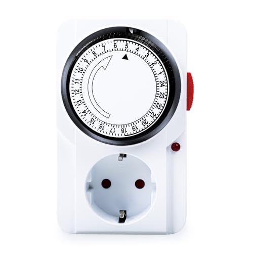 Jadeshay Mechanischer Timer, 24-Stunden-Zyklischer Timerschalter Universelle Zeitsteckdose Programmierbarer mechanischer Timer-Steckerschalter 230VAC 16A EU Jadeshay Mechanischer Timer, 24-Stunden-Zyklischer Timerschalter Universelle Zeitsteckdose Programmierbarer mechanischer Timer-Steckerschalter 230VAC 16A EU von Jadeshay