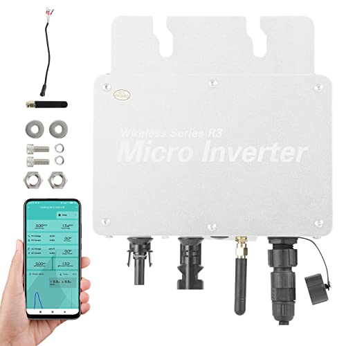 Jadeshay 350W Grid Tie Inverter Solar Micro Wechselrichter Balkonkraftwerk Reiner Sinusausgang mit WiFi-App-Überwachung(WVC-350W) von Jadeshay