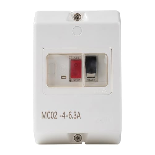Jadeshay Motorschutzschalter 400V, MC02 Wasserdichter Elektrischer Schutzschalter Motorschutzschalter 380V 4-6.3A von Jadeshay
