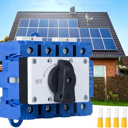 Jadeshay Photovoltaik DC Trennschalter 4P 1000V 32A Photovoltaischer DC Trennschalter PV Anlage Schalter for Solarpanelsystem von Jadeshay