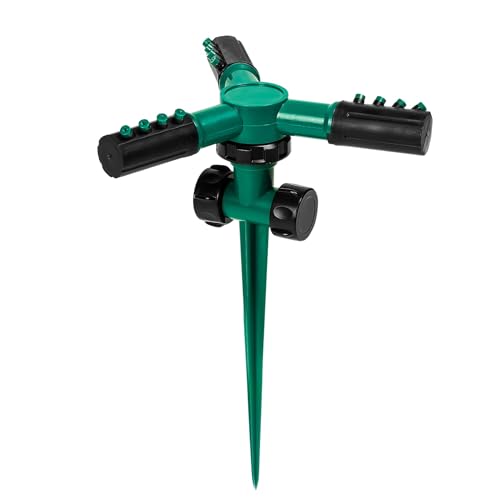 Jadeshay Rasensprinkler, um 360 Grad drehbarer, automatischer, auf Spikes montierter Sprühsprinkler, Wassersprüher, Bewässerungssystem mit 3 Armen (Size : 01) von Jadeshay