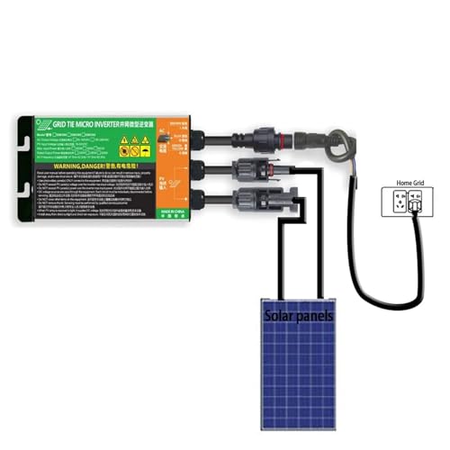 Jadeshay Solar Wechselrichter 180W 230V Solar Grid Tie Inverter MPPT Micro Inverter IP55 Wasserdicht Sinus Wechselrichter für Kleine Solaranlagen von Jadeshay