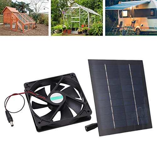 Jadeshay Solarbetriebener Ventilator, 20 W, Solarbetriebener Abluftventilator, IP65 Wasserdichter Mini-Abluftventilator, 20% Umwandlungsrate von Jadeshay