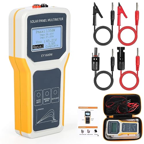 Jadeshay Solarpanel-Multimeter, EY1600W LCD Anzeige Photovoltaik Panel Multimeter Solarpanel MPPT Tester Maximum Power Point Leistungsmesser von Jadeshay