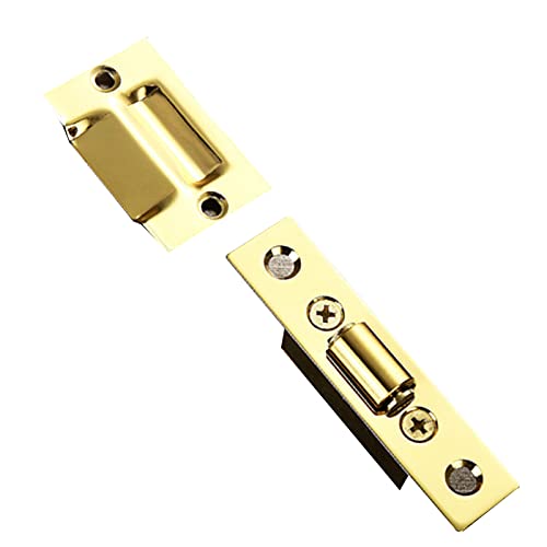 Jadeshay Türverschluss Verstellbarer Rollenverschluss Zinklegierung Schranktürverschluss Schubladenverschluss Schrankverschlüsse für Schiebetürverschluss(Gold) von Jadeshay