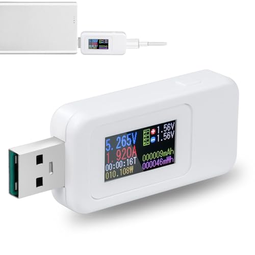 Jadeshay USB Tester Messgerät DC4-30V 0-6.5A USB Power Meter Digitales Voltmeter Amperemeter Strom Spannungsmesser Stromladegerät Detektor von Jadeshay