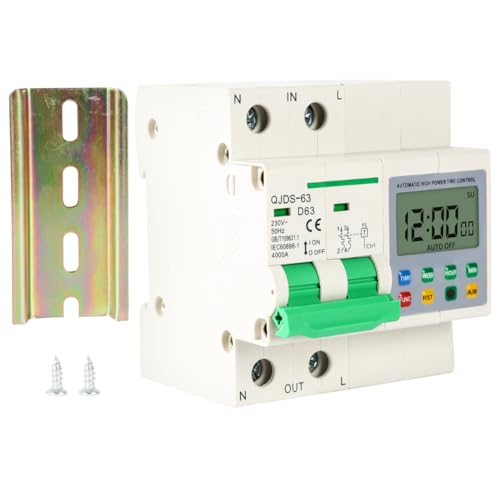 Jadeshay Zeitschaltuhr Hutschiene, Intelligenter Einstellbarer Zeitschalter 0-6H Countdown Timer Schalter Leistungsschalter 63A 2P AC230V 16 Gruppenprogrammen Jadeshay Zeitschaltuhr Hutschiene, Intelligenter Einstellbarer Zeitschalter 0-6H Countdown Timer Schalter Leistungsschalter 63A 2P AC230V 16 Gruppenprogrammen von Jadeshay