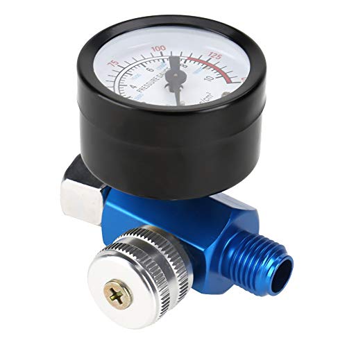 Luftdruckregler, 1/4 ”Sprühpistole Luftdruckregler Manometer Pneumatisches Werkzeug Zubehör von Jadeshay
