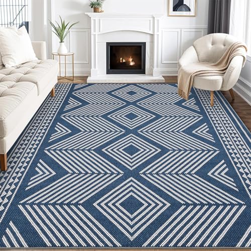 Jadosiler Waschbarer Teppich, groß, modern, geometrisch, Wohnzimmer-Teppiche mit rutschfester Unterseite, schmutzabweisend, niedriger Flor, zeitgenössischer Bodenteppich für Schlafzimmer, Büro, 25,4 x Jadosiler Waschbarer Teppich, groß, modern, geometrisch, Wohnzimmer-Teppiche mit rutschfester Unterseite, schmutzabweisend, niedriger Flor, zeitgenössischer Bodenteppich für Schlafzimmer, Büro, 25,4 x von Jadosiler