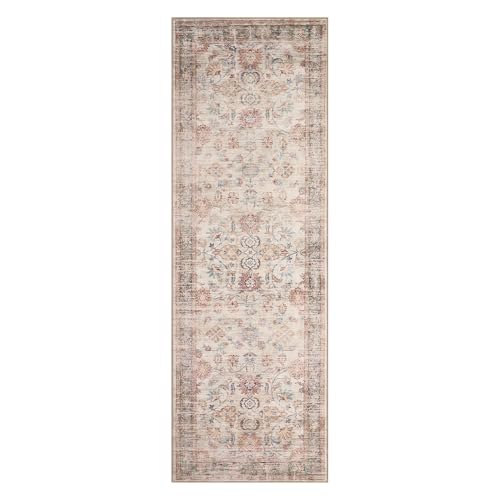 Läufer für Flur, Maschinenwäsche, rutschfest, für Waschküche, Teppich, Überwurf, niedrig, Vintage-Matte, Used-Teppich für Küche, Badezimmer, Karamell Läufer für Flur, Maschinenwäsche, rutschfest, für Waschküche, Teppich, Überwurf, niedrig, Vintage-Matte, Used-Teppich für Küche, Badezimmer, Karamell von Jadosiler