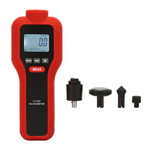 Jadpes Berührungsloser Drehzahlmesser, Berührungsloser Tachometer Digitaler Kontakt Handheld Drehzahlmesser Handheld 2-99999 & Kontakt 2-19999 LCD Digitaler Tachometer Drehzahlmess von Jadpes