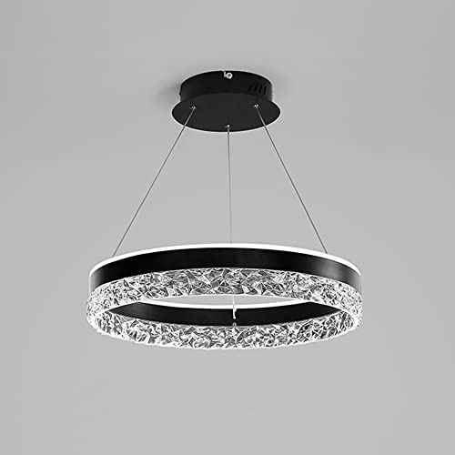 Jadssox 50W LED Pendelleuchte Ring Kronleuchter Dimmbare Hängeleuchte mit Fernbedienung, Wohnzimmer Esszimmer Schlafzimmer Wohnkultur Hängelampen Postmoderne Kronleuchter von Jadssox