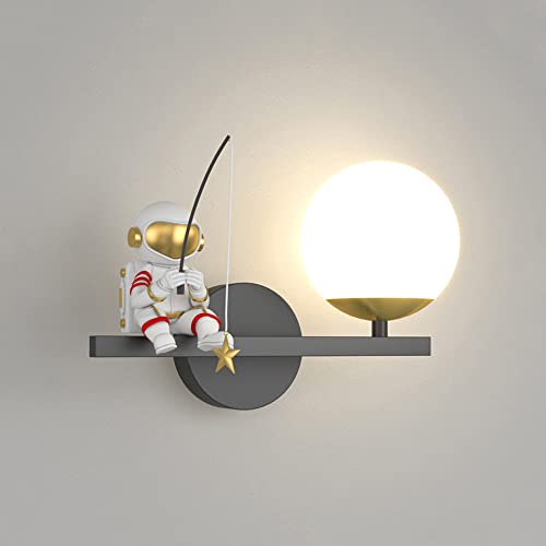 Jadssox Cartoon LED Wandleuchte Lampe Kinderzimmer Wandhalterung Licht, Astronaut Mädchen Jungen Schlafzimmer Kopfteil Leuchte Mit Globus Acrylschirm Innen 5W Wandfluter Jadssox Cartoon LED Wandleuchte Lampe Kinderzimmer Wandhalterung Licht, Astronaut Mädchen Jungen Schlafzimmer Kopfteil Leuchte Mit Globus Acrylschirm Innen 5W Wandfluter von Jadssox