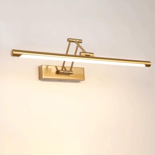 Jadssox Goldene Badezimmerleuchte über dem Spiegel, LED-Schminktischlampe, verstellbare Spiegelfrontbeleuchtung, Moderne Spiegelschranklampen, Bilderleuchten, Ankleidezimmer-Schminktischlampen von Jadssox