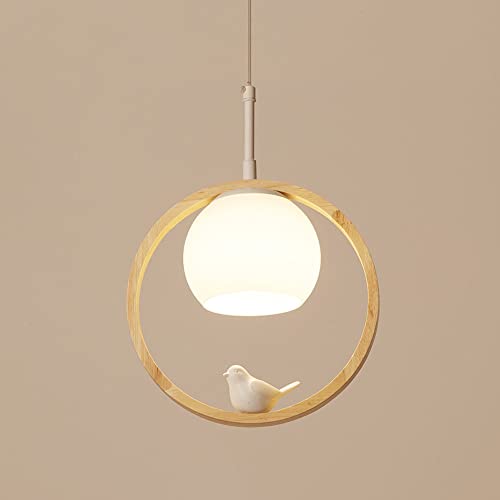 Jadssox Holz-Deckenleuchte Glaskugel-Pendelleuchte nordische Kücheninsel-Leuchte, Holz-Hängelampen E27 kleine Kronleuchter für Esszimmer-Schlafzimmer-Nacht Jadssox Holz-Deckenleuchte Glaskugel-Pendelleuchte nordische Kücheninsel-Leuchte, Holz-Hängelampen E27 kleine Kronleuchter für Esszimmer-Schlafzimmer-Nacht von Jadssox