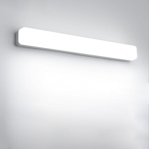 Jadssox LED-Badezimmerleuchte, weiße Waschtisch-Wandleuchte, lineare Spiegellampenleiste, moderne Spiegel-Frontlampen, Innen-Waschtisch-Wandleuchter für Ankleidezimmer, Spiegel, Schlafzimmer-Wandleuch von Jadssox