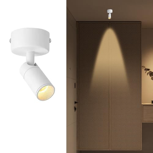 Jadssox LED-Deckenstrahler, verstellbar, flächenbündig montiert, Fokuslampe, 3-W-Beleuchtungssatz mit Fester Schienenführung, drehbare Richtungsstrahler, Akzentleuchte für die Küchengalerie von Jadssox