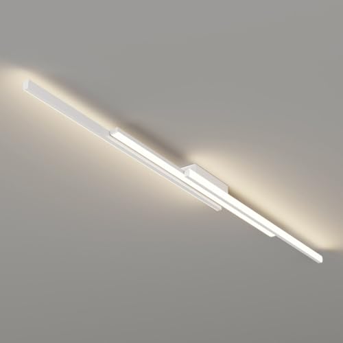 Jadssox Moderne Deckenleuchte, lineare LED-Deckenleuchte, halbbündige Deckenleuchte, geometrischer linearer Kronleuchter, langer Streifen in der Nähe der Deckenleuchte für Esszimmer, Küche, Bürobeleuc von Jadssox