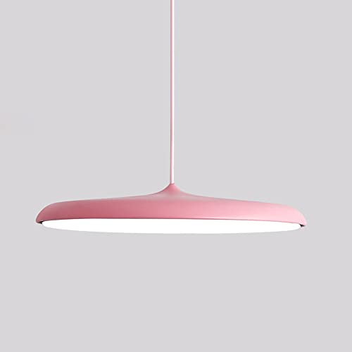 Jadssox Nordische LED-Pendelleuchte Runde Metall-Mini-Kronleuchter-Deckenleuchte, Moderne 24-W-Kücheninsel-Leuchte, 12-W-Hängelampen für Esszimmer-Schlafzimmer-Nacht-Café-Bar, Durchmesser 40 cm von Jadssox