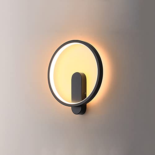 Jadssox Ring-Wandleuchte, LED-Wandhalterung, minimalistisches Wandflutlicht, kreisförmige 16-W-Wandleuchte für den Innenbereich, Wandleuchten für Wohnkultur im Wohnzimmer, Kopfteilleuchten im Schlafzi von Jadssox