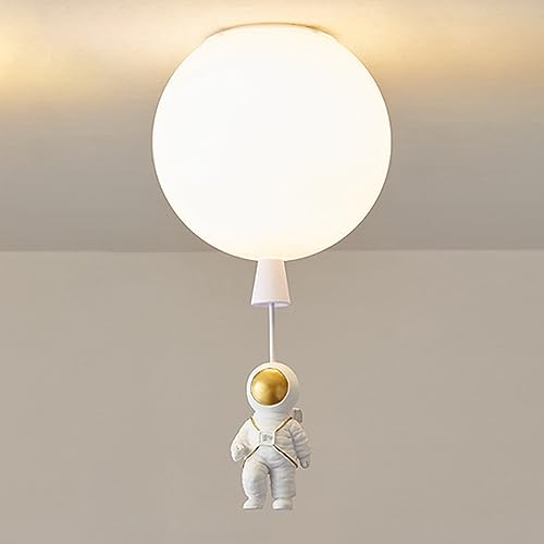 Jadssox Weiße Deckenleuchte, halbbündige Cartoon-Deckenleuchte mit Astronauten-Deko, Cartoon-Ballon-Deckenleuchten, kleine Kronleuchter für Kinderzimmer, Kindergarten, Kinderzimmer Jadssox Weiße Deckenleuchte, halbbündige Cartoon-Deckenleuchte mit Astronauten-Deko, Cartoon-Ballon-Deckenleuchten, kleine Kronleuchter für Kinderzimmer, Kindergarten, Kinderzimmer von Jadssox