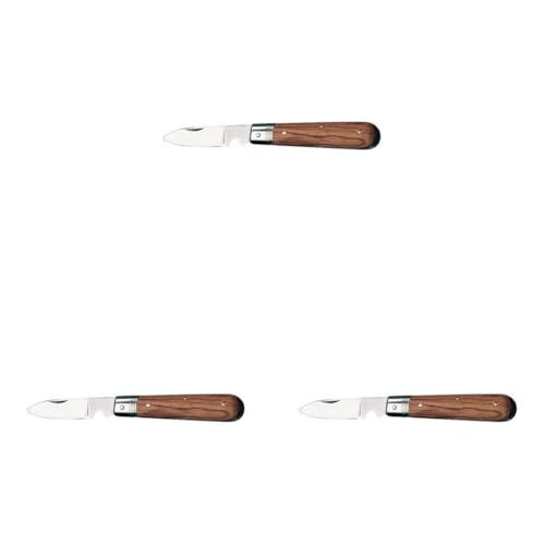 Jäger Direkt 860.158 Taschen-Kabelmesser mit Holzgriff, Blau, 1 (Packung mit 3) von Jäger Direkt