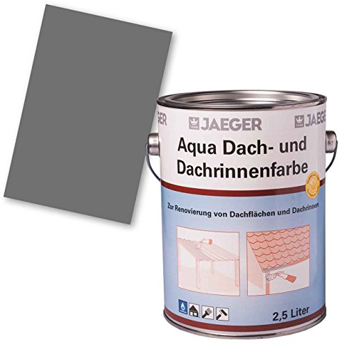 Aqua Dach- und Dachrinnenfarbe, anthrazit, 2,5 l von Jaeger