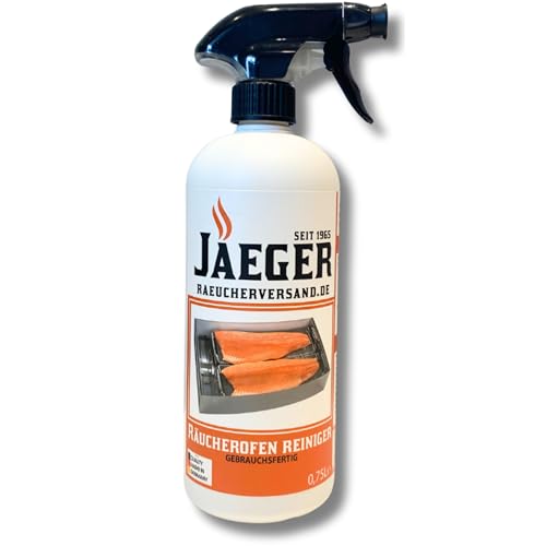Jaeger Räuchereiprodukte | Räucherofenreiniger & Rauchharzentferner 750ml – kraftvoller Grillreiniger für Räucherofen, Gasgrill, Edelstahl – gebrauchsfertig – Made in Germany von Jaeger Räuchereiprodukte