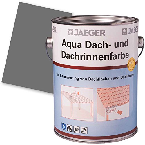 JAEGER 626 AQUA DACH- UND DACHRINNENFARBE anthrazit 5l - Dachfarbe Dachschutz von Jaeger