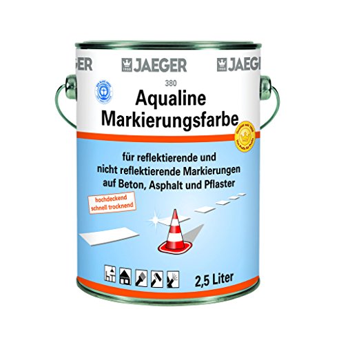 Jaeger Aqualine Markierungsfarbe, wasserverdünnbar 2,5 Liter (rot RAL3000) von Jaeger