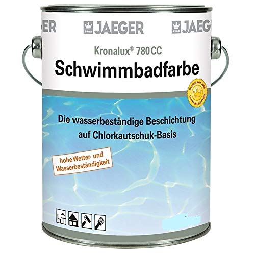 Jaeger Schwimmbadfarbe Poolfarbe 2,5 Liter, seegrün von Paul Jaeger GmbH & Co. KG