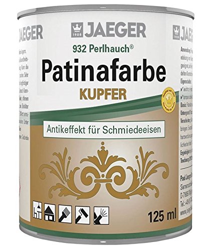 Perlhauch Patinafarbe zum Patinieren von Kunstschmiedearbeiten 125 ml (kupfer) von Jaeger